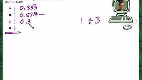 Praxis Application FR036  Compare fractions and decimal numbers