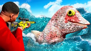 Hunting GIANT SEA MONSTERS in GTA 5!
