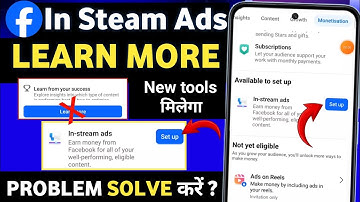 In-stream ads Setup 🤑 Facebook In-stream ads Learn more 😍 Facebook Content Monetization Beta