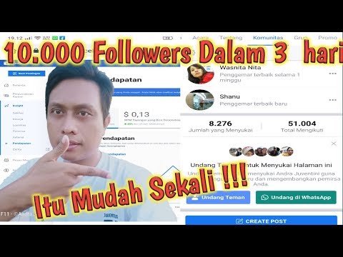 Cara menambah 10.000 Followers Fanpage Dengan Cepat