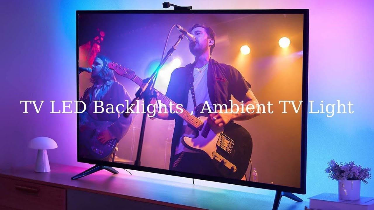 TV LED Backlights with Camera, Smart RGBIC Ambient TV Light