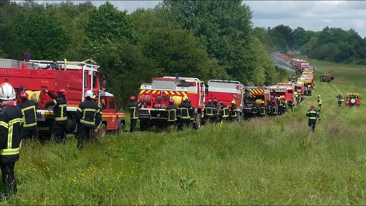 Fil rouge : exercice régional feu de forêt - YouTube
