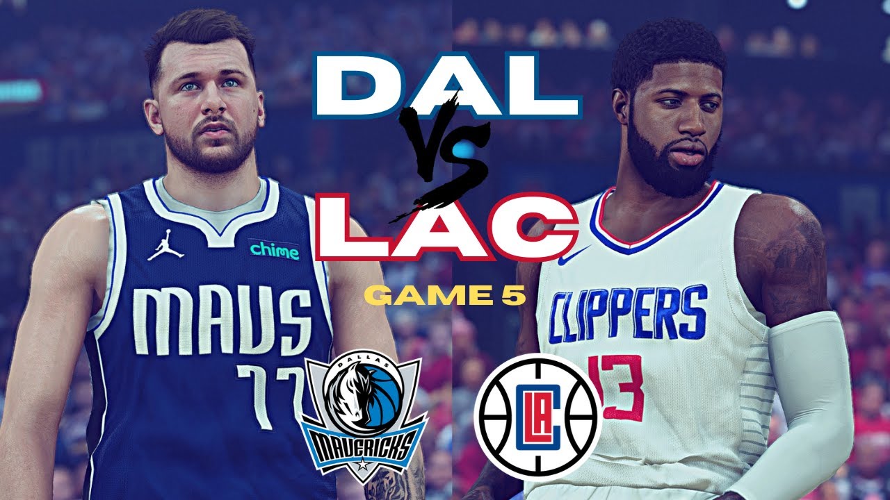 DALLAS MAVERICKS vs LOS ANGELES CLIPPERS | 1ST ROUND | GAME 5 | FULL 2K MODDED SIMULATION GAMEPLAY