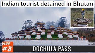 Exploring Dochula Pass Bhutan. Mountain pass between Thimphu & Punakha. Tourist attraction in Bhutan