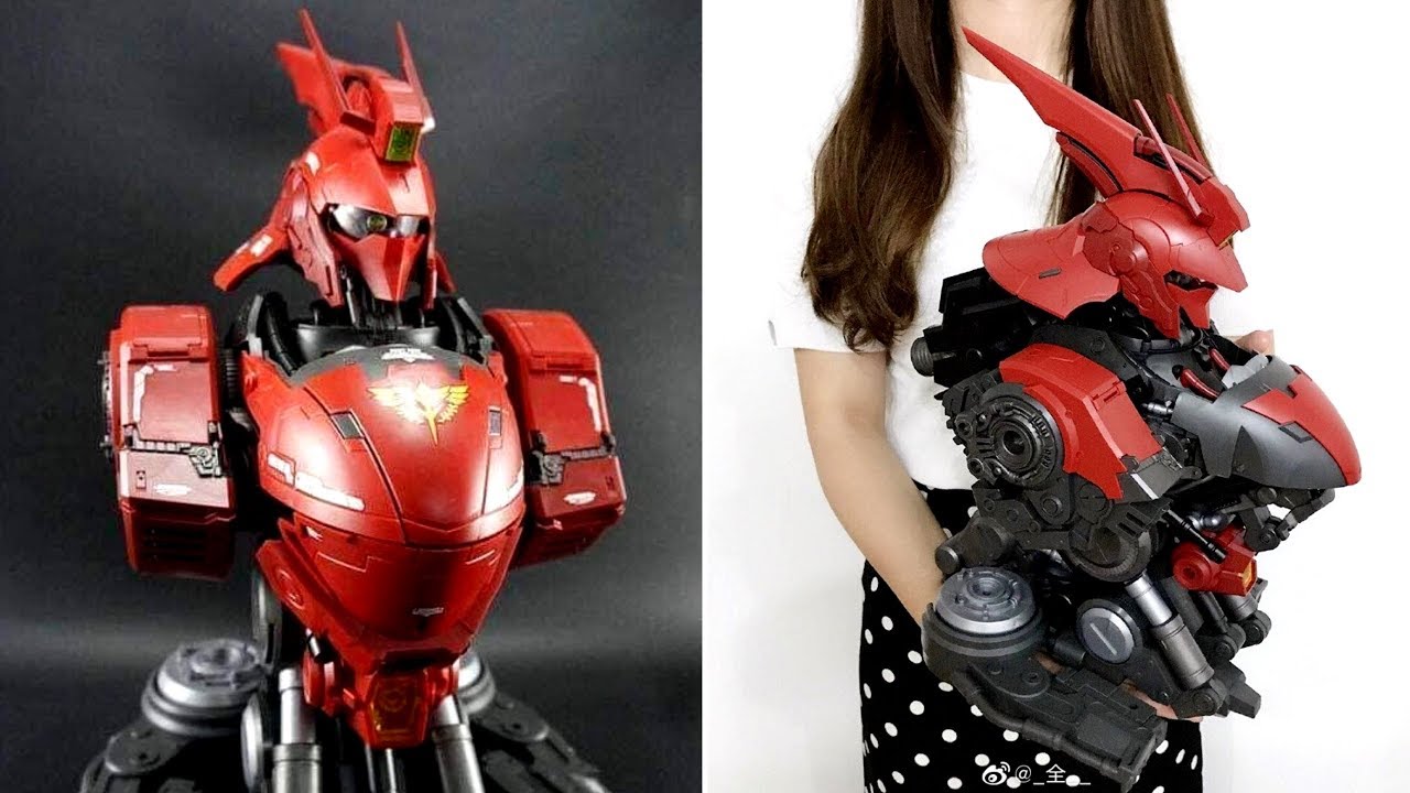 1/35 ビッグサイズnoah ロボット プラモデル 胸像 バスト サザビー似 New 1/35 Sazabi Bust by Noah - YouTube