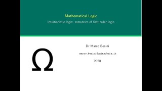 Mathematical Logic, part 6: semantics of first-order intuitionistic logic