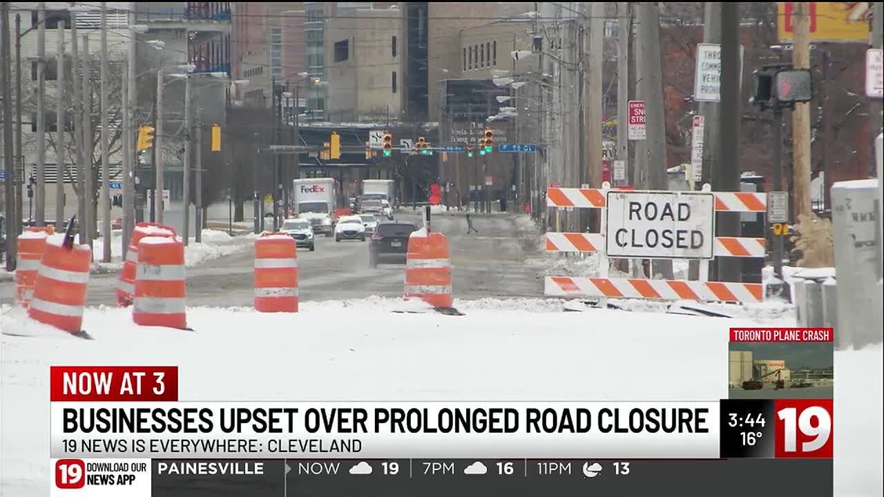 Cleveland business owners protesting road construction project
