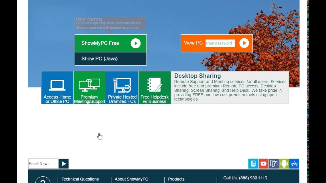 Screen sharing with showmypc free version youtube