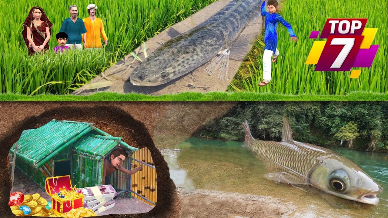Bamboo Hand Fishing Hindi Stories Collection Amazing Magical Fish Jadui Kahaniya Funny Comedy Videos