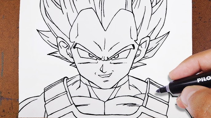 COMO Desenhar o VEGETA Super Sayajin Blue, Dragon Ball Super, COLORINDO  DESENHOS FAMOSOS 