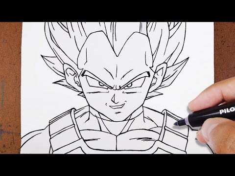 Como Desenhar o Vegeta [Dragon Ball Super] - (How to Draw Vegeta) - SLAY  DESENHOS #132 