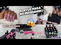 RUBBER BASE GEL HACK for ACRYLIC NAIL DUPE | Beetles Gel Polish Review | NO MONOMER!