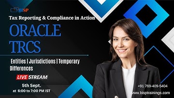 LIVE Webinar: Oracle TRCS – Configuring Entities, Jurisdictions & Temporary Differences