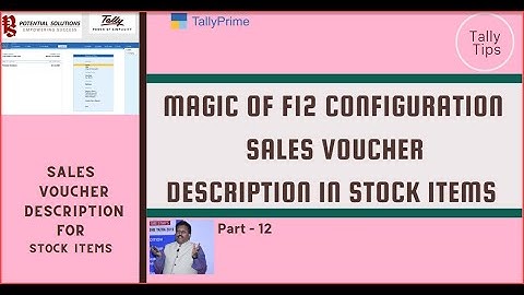 How to configure Sales Voucher F12 - Configure (Part - 12)
