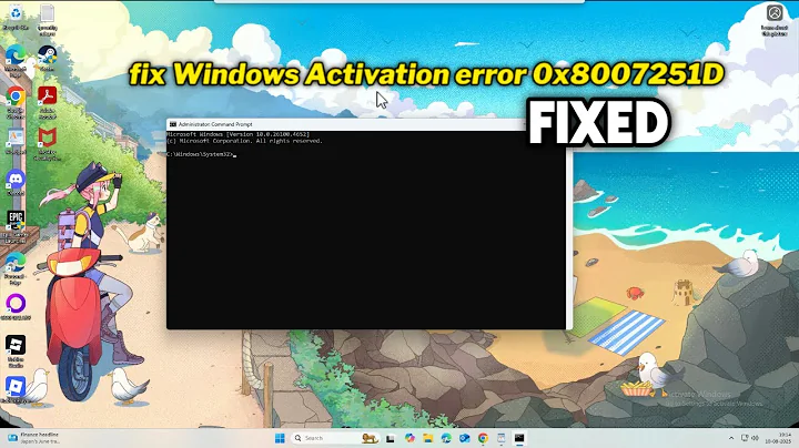 (FIXED) Windows Activation error 0x8007251D