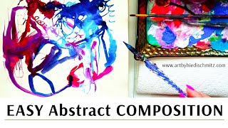 EASY Abstract Composition || Paint with Me || Sketchbook