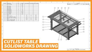 How to create a PERFECT Weldment CUTLIST | SolidWorks Drawing