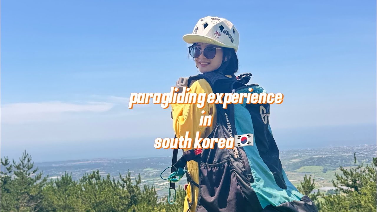 Paragliding in jeju south korea 