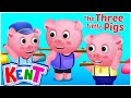 Three Little Pigs | Cartoon Stories for Kids | Bed Time Fairy Tales | Kent the Elephant