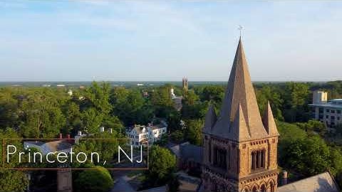Princeton University campus and surroundings. Aerial Video by Bird