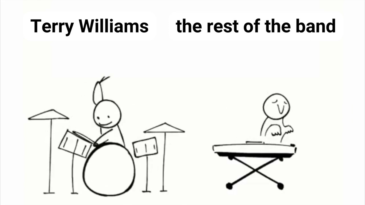 Terry Williams during Money for Nothing at Live Aid