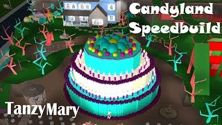 Bloxburg Candyland Speedbuild Giant Cake, Well & Cable Bridges! @TanzyMary
