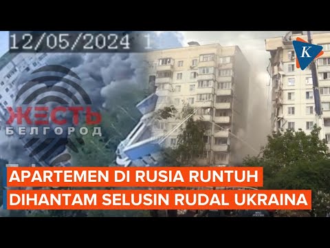 Detik-detik Apartemen di Rusia Ambruk Dihajar Rudal Ukraina, 15 Orang Meregang Nyawa