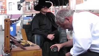 Zorro on the Shoe Shine Bike