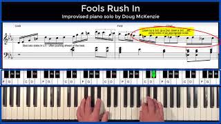 Fools Rush In - jazz piano tutorial chords