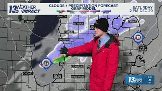 13 ON YOUR SIDE Forecast: Warmer, wintry mix Saturday