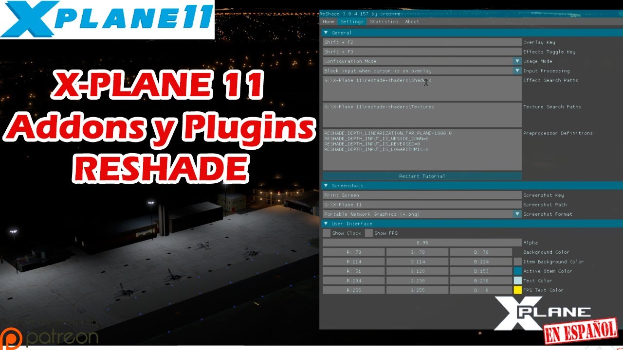XPlane 11 Addons y Plugins Reshade YouTube
