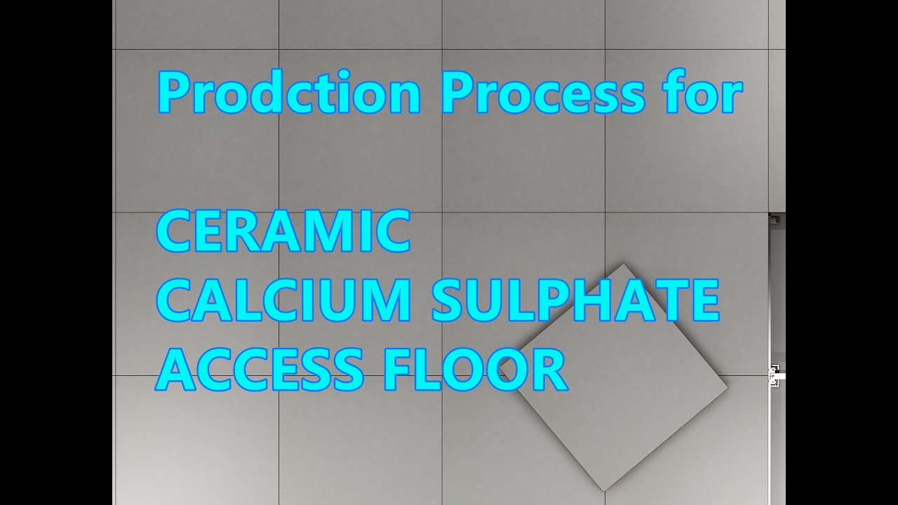 Calcium sulphate raised floor with ceramic surface