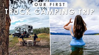 FIRST TRUCK CAMPING TRIP | Hot Springs & Alpine Lake Swims in Colorado