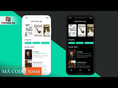 Mã code 30948. Code app + web Flutter Ebook App với Flutter, PHP, MySql | Tocode.vn