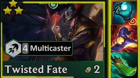 Twisted Fate 3 Star with 4 Multicaster | Watch Twisted Fate Make them Explode | TFT Set 9.5