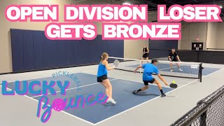 Open division bronze medal match Mega Pickleball tournament Winter classic ￼