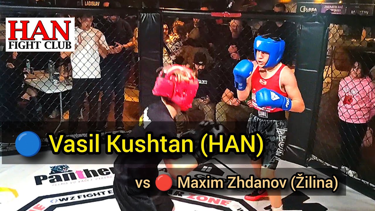 Vasil Kushtan (HAN) vs Maxim Zhdanov (Žilina) boxing fight • HAN Fight Club • Slovakia 2025.12.20 