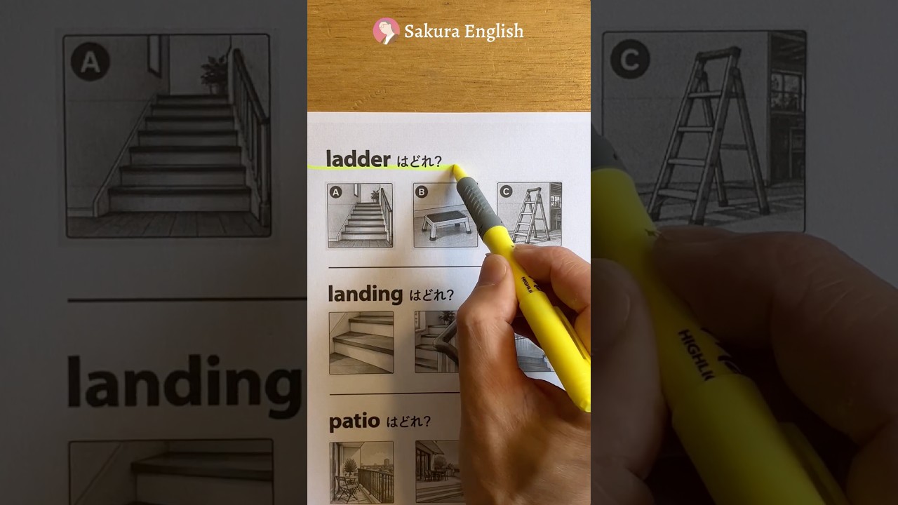 ladderってどれ？｜英語3択クイズ」 #英会話 #英語 #英語学習