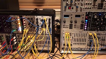 Two Intellijel Metropolis Sequencers Synced