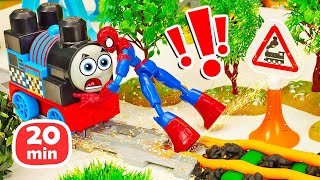 Helpman salva il treno per bambini. I migliori episodi con la ferrovia giocattolo. Video per bambini screenshot 1