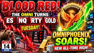 Oscar Carboni: The OMNI Turns Blood RED ES NQ RTY & Gold on Tuesday! OMNIPHOENIX Soars 7/14/26 #3103