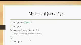 CIS 233P Week 5 Lecture - Introduction to jQuery