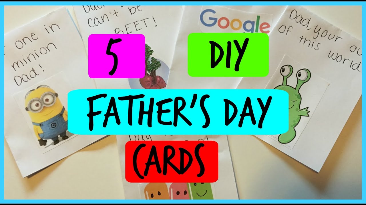 5 diy father s day cards kse diy youtube