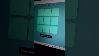 tic-tac-toe game || Using html css and javascript || #websitedesign #javascript  #games screenshot 3