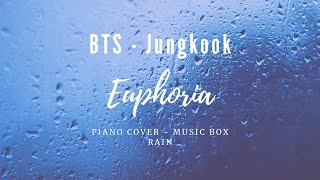 BTS JUNGKOOK – EUPHORIA – Piano cover Music Box – ASMR Rain