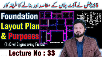 How to make Foundation Layout Plan |  Layout plan of Foundation | Layout plan | Faisal Shabbir