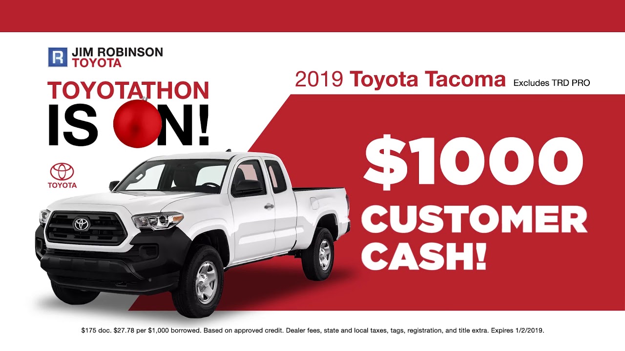 Jim Robinson Toyota December Promo 1 YouTube