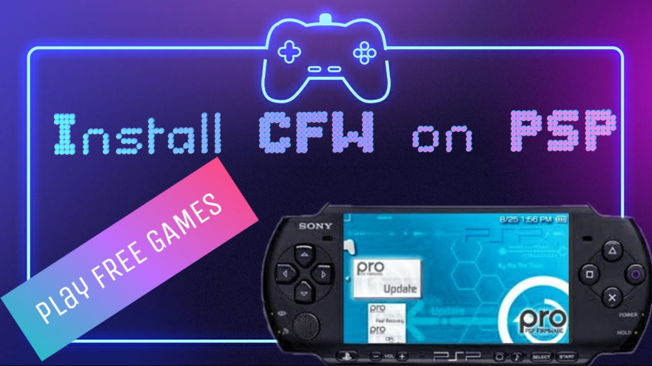 How To Install Custom Firmware Cfw On A Psp 6 61 Pro C2 Youtube