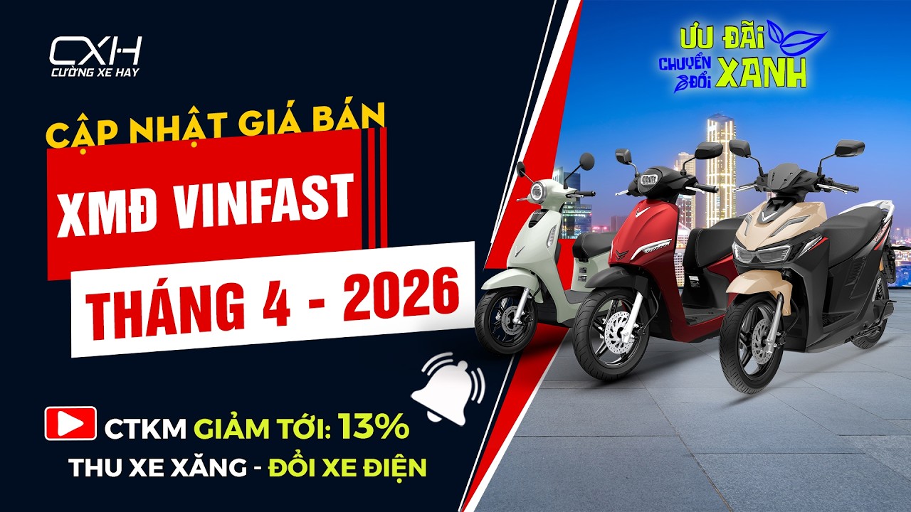 ???? Cập nhật giá bán Xe Máy Điện VinFast Tháng 4/2026 ????"Ra mắt dòng xe đổi pin ????" | Cường Xe Hay 