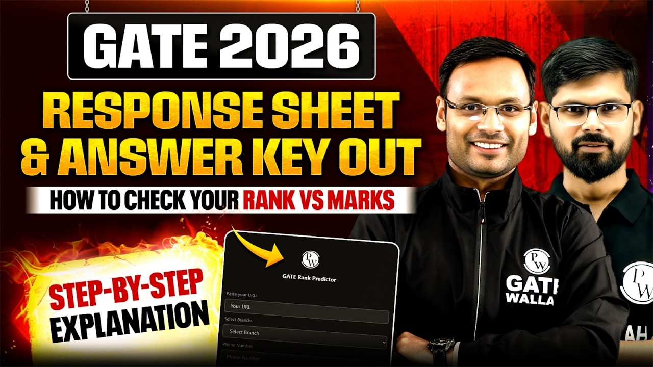 GATE 2026 Response Sheet & Answer Key | How to Use GATE Rank Predictor ...